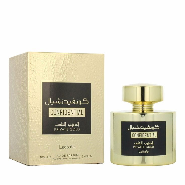 Confidential Private Gold-Eau de Parfum 100mL-Lattafa perfumes